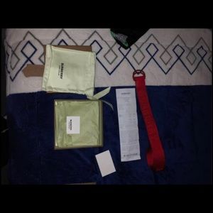 Double d ring belt red Burberry